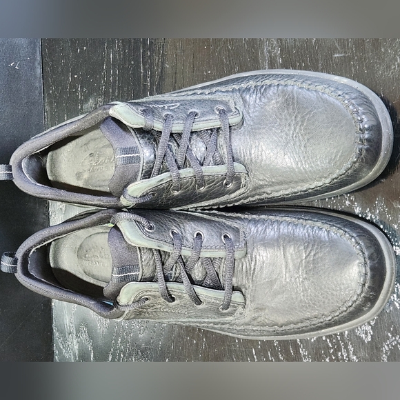 Clarks Men's Travel Trek Black Leather Shoes 10 N - Picture 5 of 6